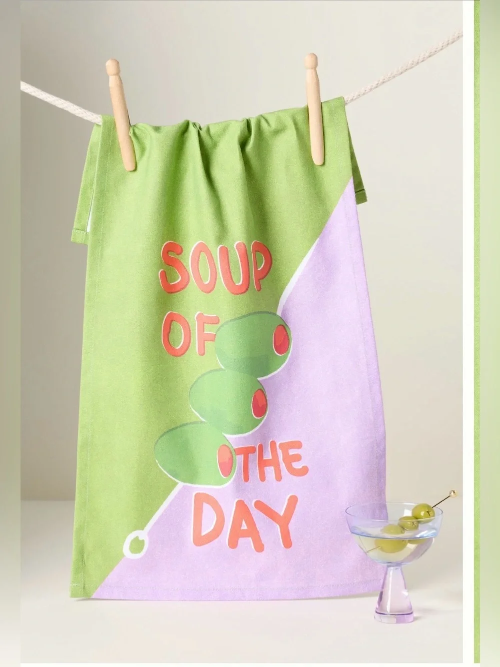 Anthropologie  Soup of the Day Bar Towel NWT